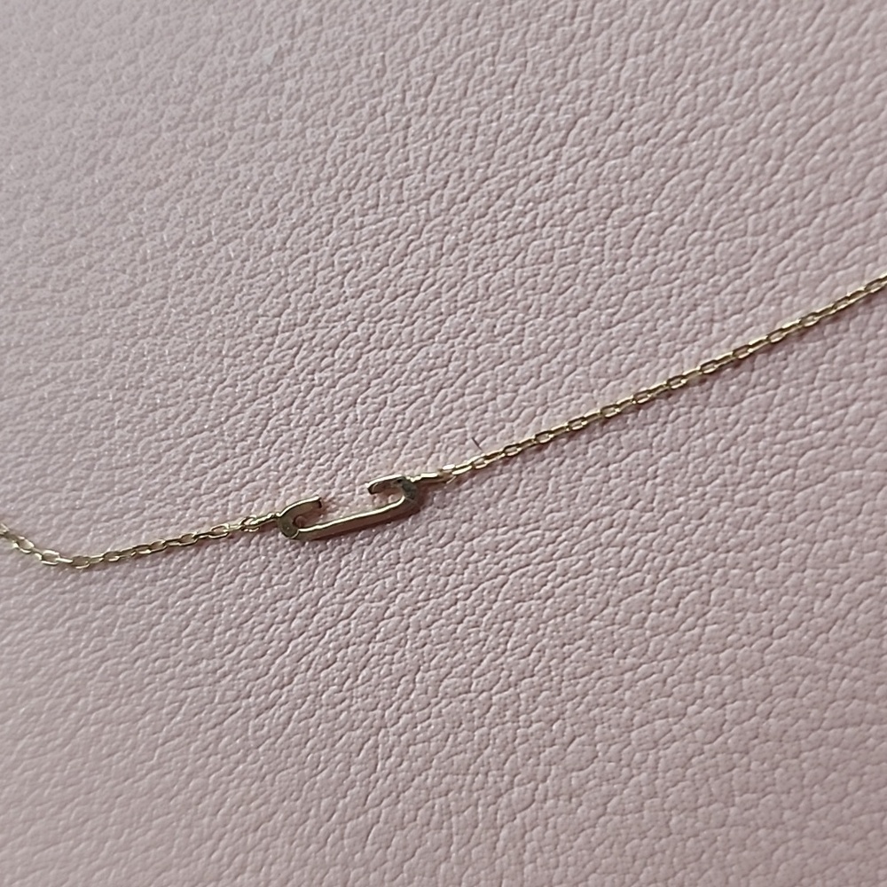 Gorjana 14k Gold Alphabet Necklace - Letter C - Picture 2 of 6